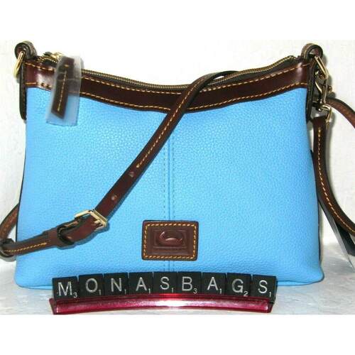 Dooney  Bourke Belvedere Caribbean蓝色真皮斜挎包单肩包