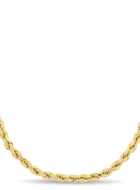 Amour 16 Inch Rope链项链10K黄金3 Mm