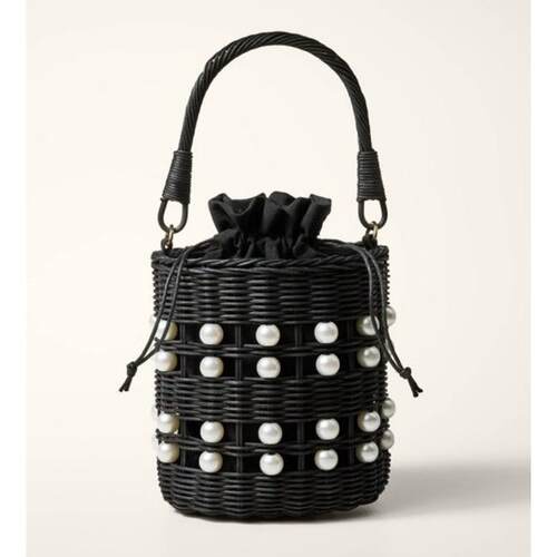 kate spade new york通用款女包X Target珍珠黑色水桶抽绳