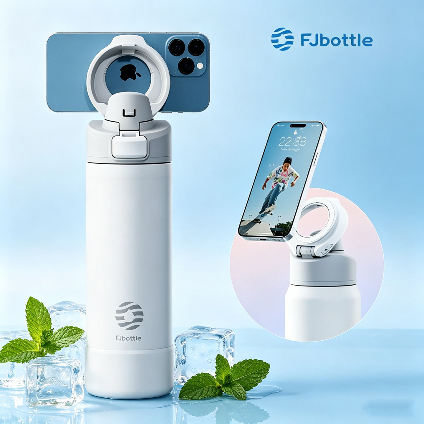 FJbottle磁吸支架不锈钢保温杯子