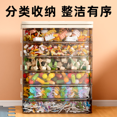 柳妃透明乐高积木收纳盒大容量