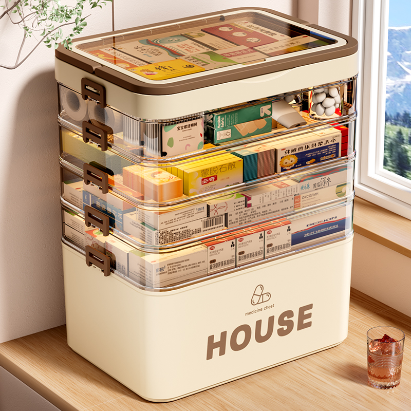 超大容量医药箱家用多层分类收纳