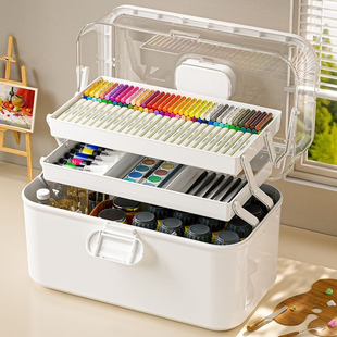 美甲工具箱收纳盒大容量三层指甲甲油胶用品盒子外出箱子上门专用