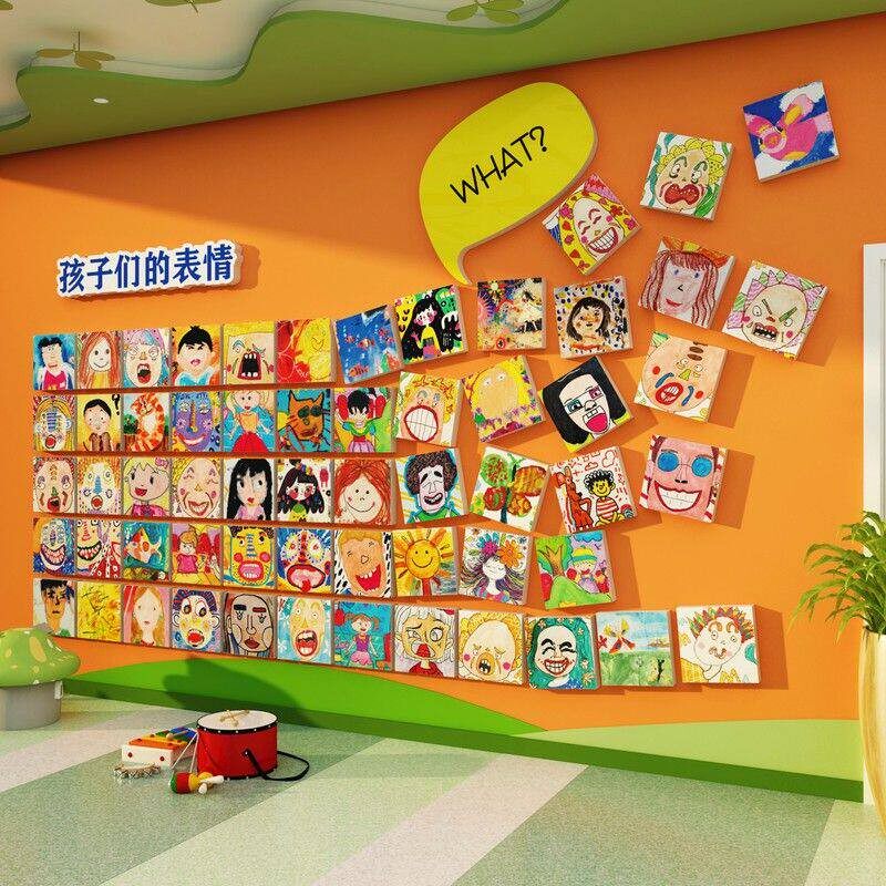 画室布置美术教室环创墙面装饰艺术培训班教育机构学校绘画班文化