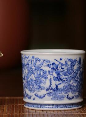 鼎宗妙也景德镇纯手工手绘青花陶瓷 开仓放粮