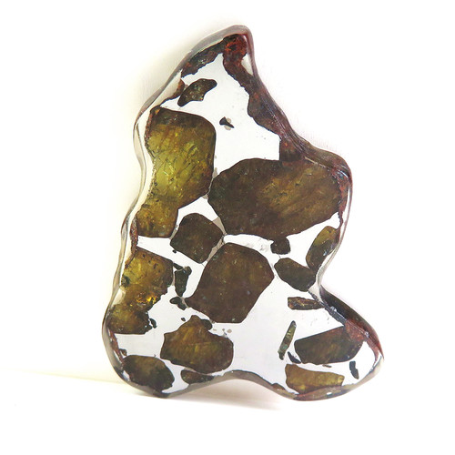 依米拉克Imilac智利橄榄石铁陨石随形精品切片收藏 标本 猎陨藏星