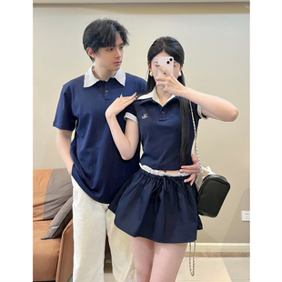 T恤两件套法式 情侣装 小众设计感短袖 2025新款 一衣一裙ins潮 夏季