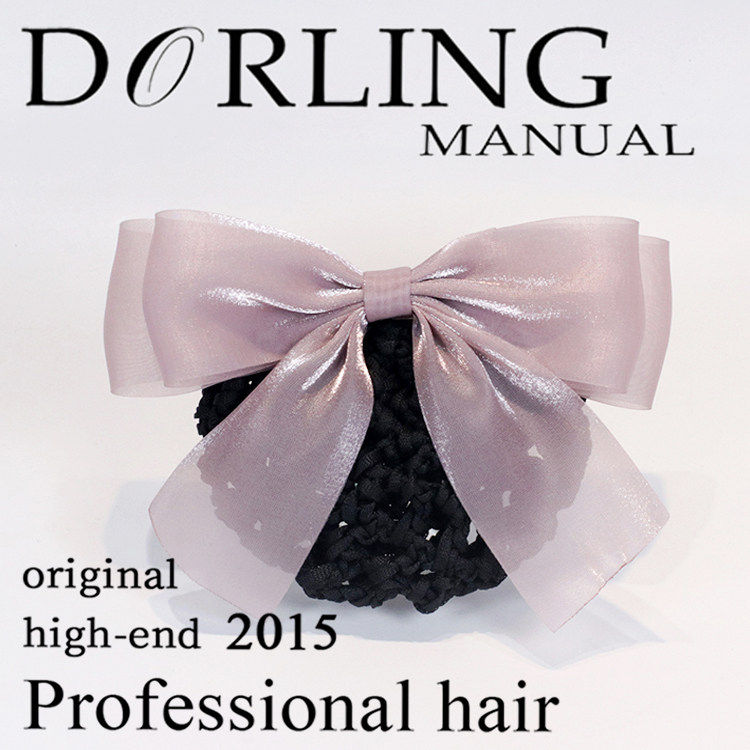 简约蝴蝶结发夹韩式大气时尚护士头花工作酒店银行盘头发网兜头饰