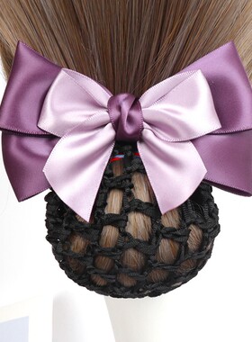 职业头花女带网兜护士空姐银行酒店服务员工作发夹包头发网套发套