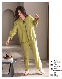 乌拉拉公主新款女士睡衣套装100棉磨毛家居服