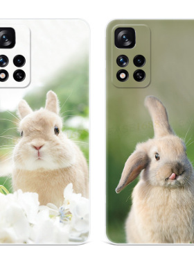 可爱小兔子适用小米红米note12手机壳11t卡通10pro+小清新9/8/7/5简约文艺唯美4x探索版女款轻薄软十