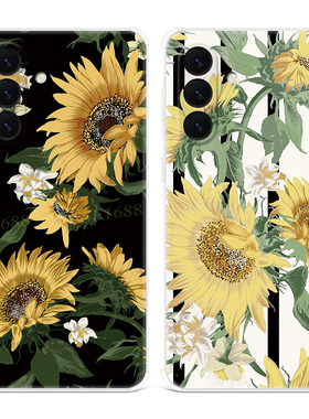 ins风向日葵花朵适用三星A56手机壳A55A54A53A52A36A35A34A33A26A16A15A14A06个性时尚女款文艺软
