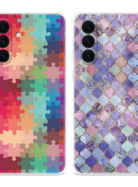 ins彩色格子适用三星A56手机壳A55A54A53A52A36A35A34A33A26A16A15A14A06英伦北欧风文艺唯美女款软