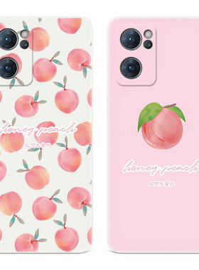 人间水蜜桃适用oppo reno12手机壳11/10/9/8pro+文艺7/6/5K少女心4se简约3元气版2z女款Acen耐脏轻薄软十一