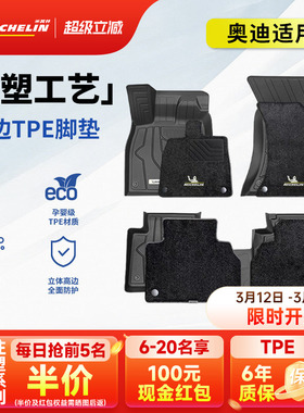 米其林全TPE汽车脚垫适用于奥迪A4L A6L A7LQ5L Q3 E5汽车脚垫子