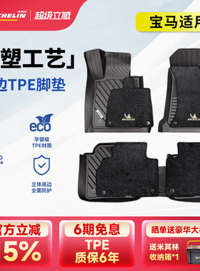 米其林全TPE汽车脚垫宝马X1X3LX5L 3系320LI 325LI 5系525Li530LI