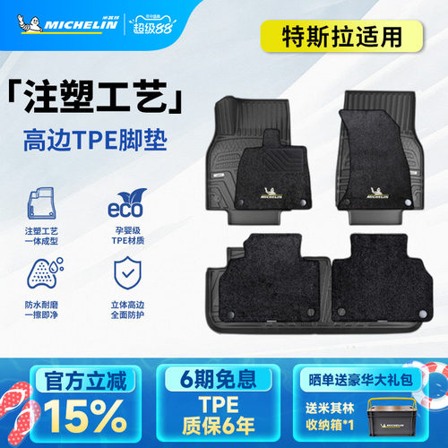 米其林特斯拉专用全TPE脚垫套装