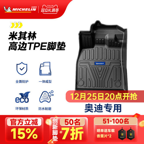 米其林奥迪车系专用全TPE脚垫