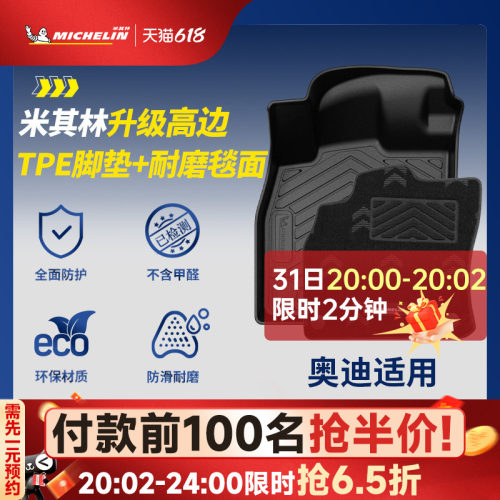 米其林奥迪车系专用全TPE脚垫