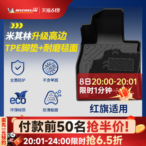 米其林全TPE脚垫适用于红旗