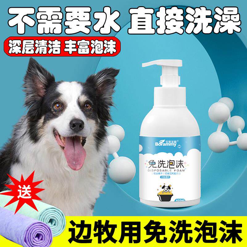 边牧专用免洗泡沫慕斯宠物洗澡沐浴露小狗狗干洗神器香波用品大全