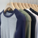 Осенний приталенный короткий базовый приятный телу лонгслив, в западном стиле