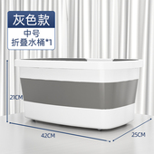 可折叠洗拖把桶长方形加厚加大单桶塑料家用洗地拖水桶墩布清洁桶