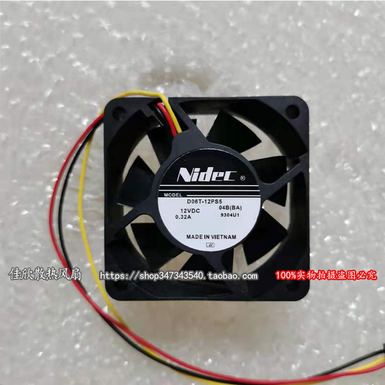 全新 NIDEC D06T-12PS5-04B 12V 0.32A 6025 6cm散热机箱电源风扇