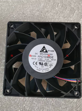 台达FFC1248DE 12038 12CM DC48V 0.75A大风量机箱服务器温控风扇