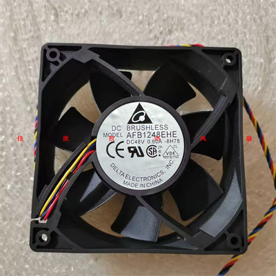 正品原装台达AFB1248EHE 12038 48V0.60A 12CM PWM双滚珠散热风扇