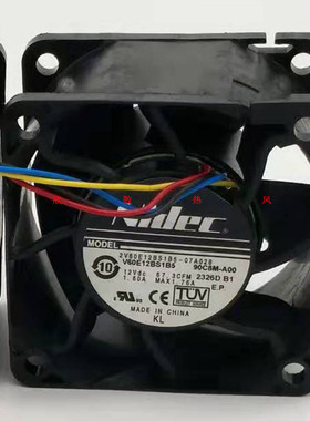 日本NIDEC 6038 12V 1.60A 6CM大风量服务器暴力风扇 V60E12BS1B5