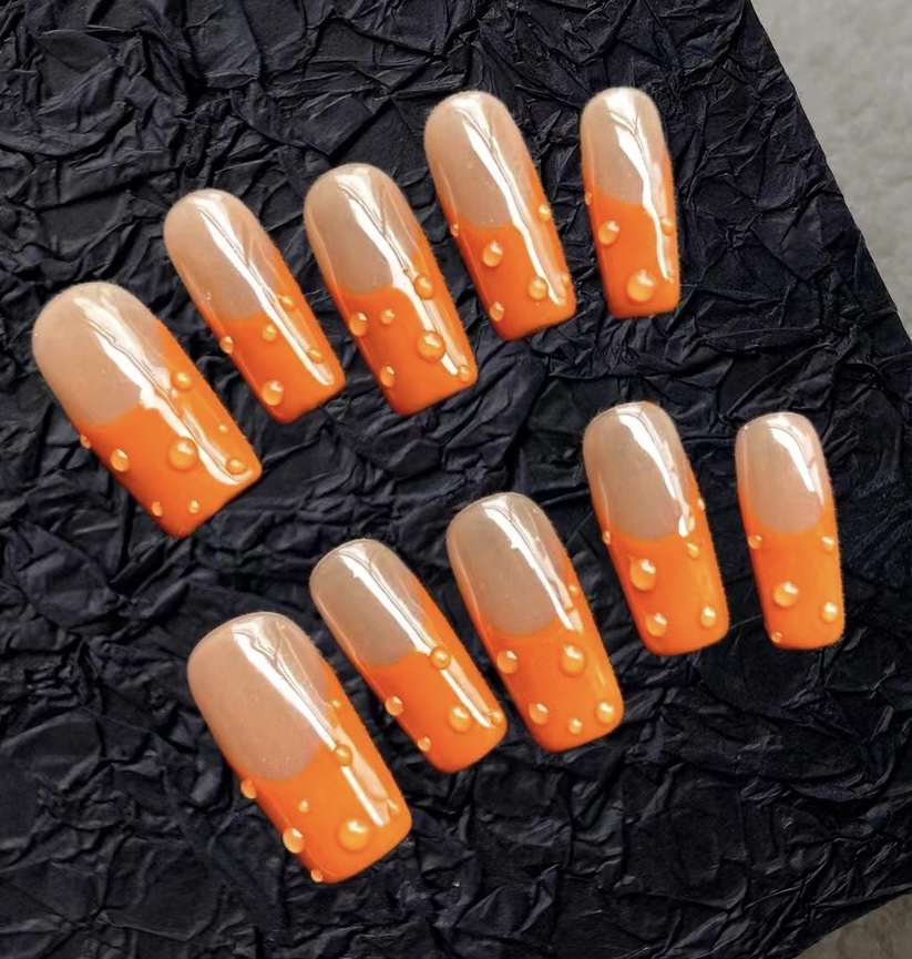 纯手工定制穿戴甲ins极光法式显白小众高级成品美甲甲片