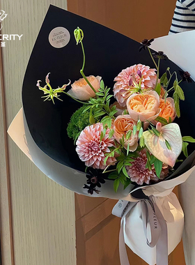 七色堇加厚硬挺纸花艺造型纸花束包花纸157g牛皮纸材料鲜花包装纸