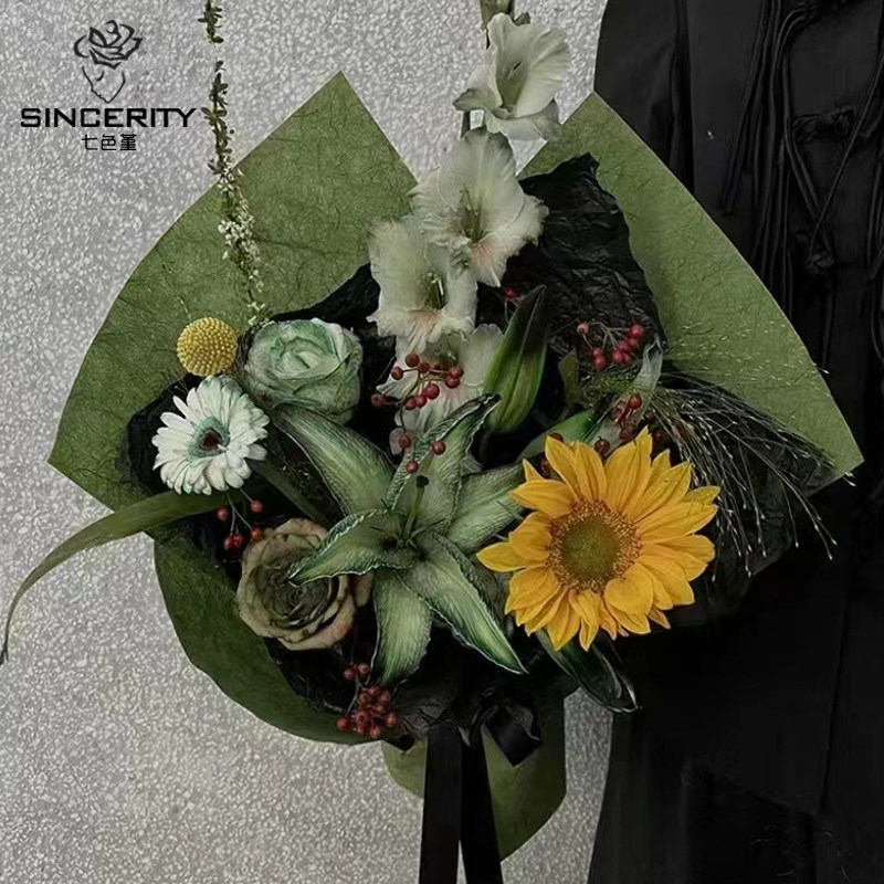 七色堇麻丝纸高品质包花纸礼物礼品包花纸手工包装材料鲜花包装纸