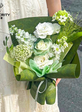 七色堇巴洛克纸质鲜花包装纸包花纸防水包花材料花艺花店资材