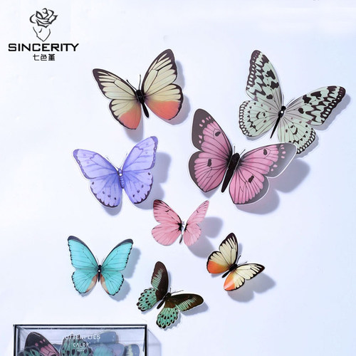 七色堇鲜花搭配蝴蝶配饰饰