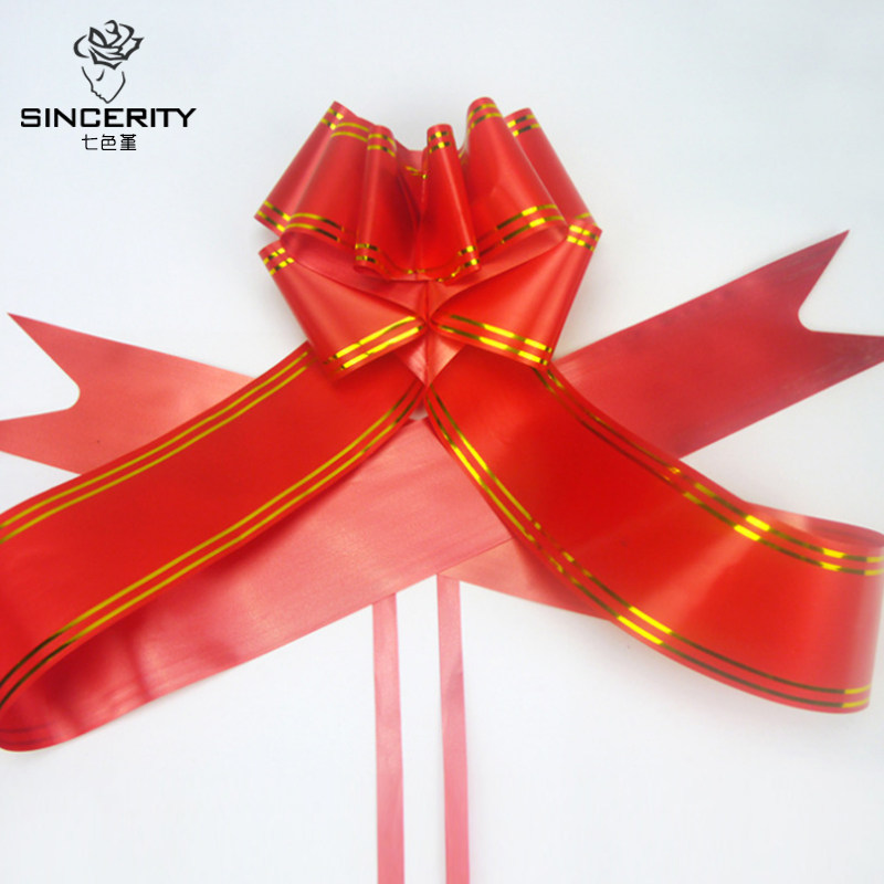 七色堇 婚庆金边大红拉花5尺6尺开业庆典条幅喜庆花店花艺用品|msdalam kategori bekalan perayaan/hadiah, garland - dari Buy2taobao.com untuk memberikan perkhidmatan ejen Taobao profesional membeli