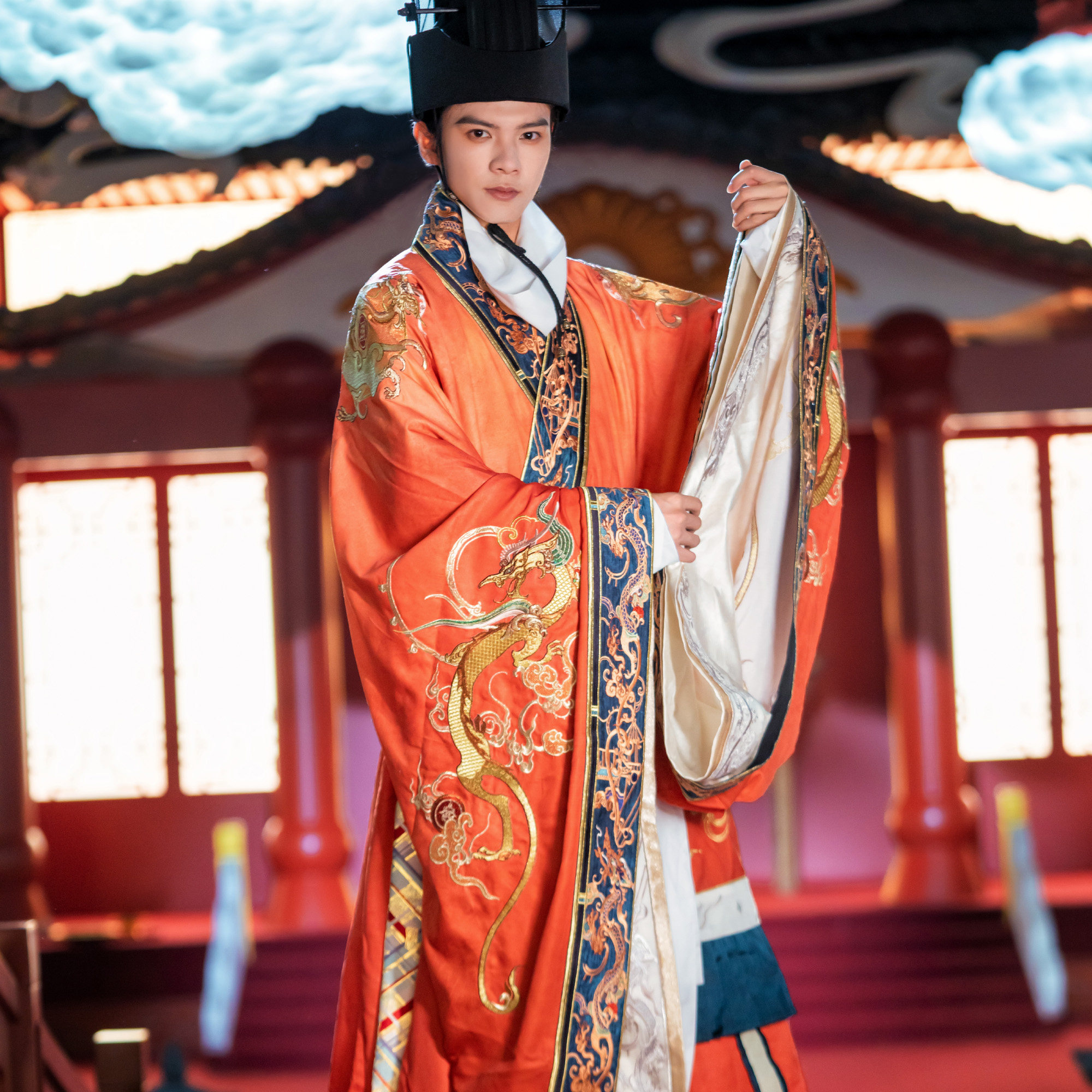 锦瑟衣庄唐制婚服乘云绛公服2025年春季原创汉服男款定金