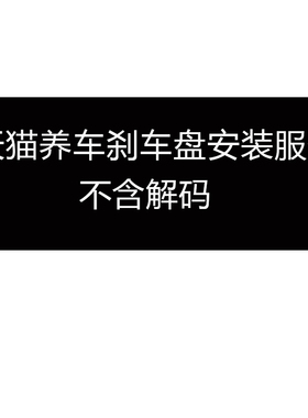 前刹车盘安装服务（不含解码 非本店购买刹车盘请勿拍）AZF001