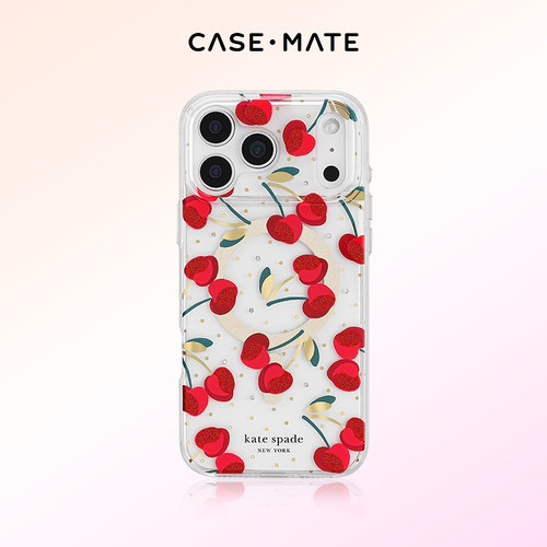 苹果16樱桃波点手机壳