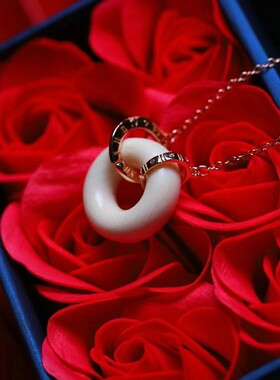 环环相扣项链一环是幸运一环是美丽2.0精选天然优质猛犸做吊坠