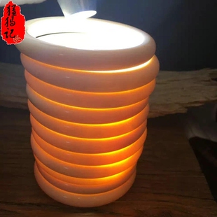 猛犸记 天然猛犸象牙圆条手镯精选优质猛犸牙冰料圆口55-61mm