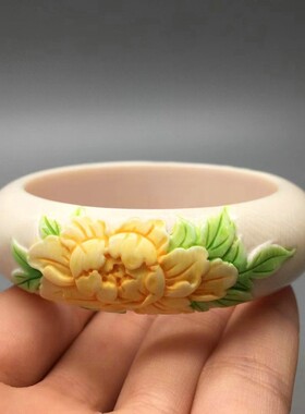 猛犸象牙金玉满堂彩绘送礼手镯