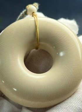 猛犸记天然猛犸象牙大尺寸平安扣