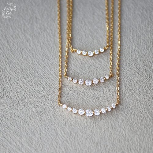 甜妹选我！日系少女风百搭时尚通勤微笑项链s925银镀金 3款入～