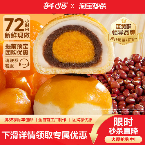 【疯抢团】轩妈家蛋黄酥经典款款糕点心早餐送礼零食小吃