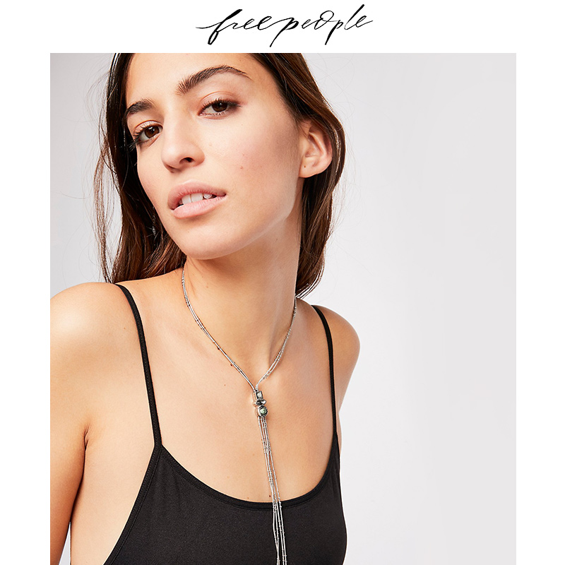 Free People 精致宝石装饰套索项链 美国进口2018新款配饰