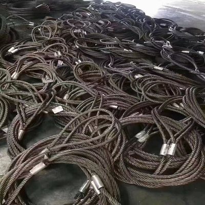 厂促厂促重型钢丝绳压扣吊装索具搬运设备绳套仪器挪移吊具工地品