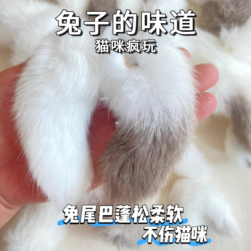 兔子的味道猫咪疯玩兔尾巴猫玩具