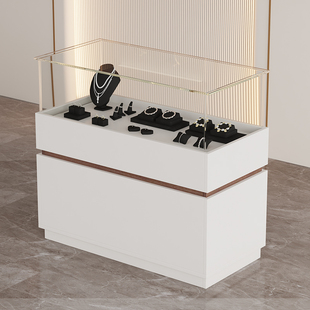 玻璃展示柜珠宝首饰柜台手机样品陈列饰品商场展览定制化妆品展台